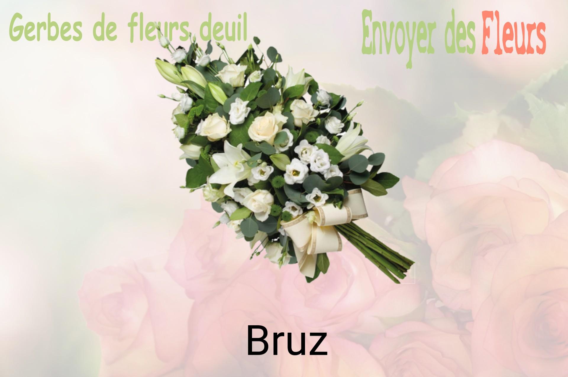 Gerbe de fleurs de deuil livrée à Bruz